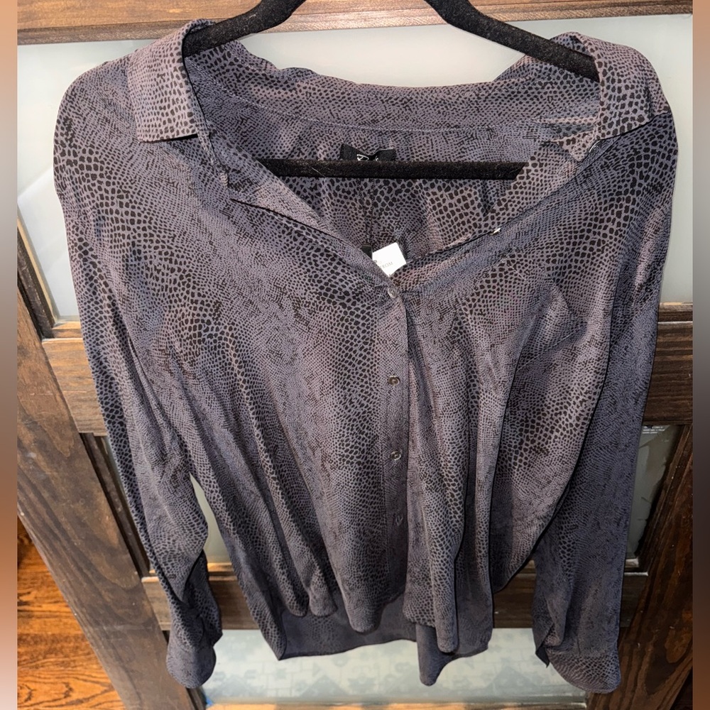 NWT: Rails Snake Skin Long Sleeve Blouse 
Size Large, original $198